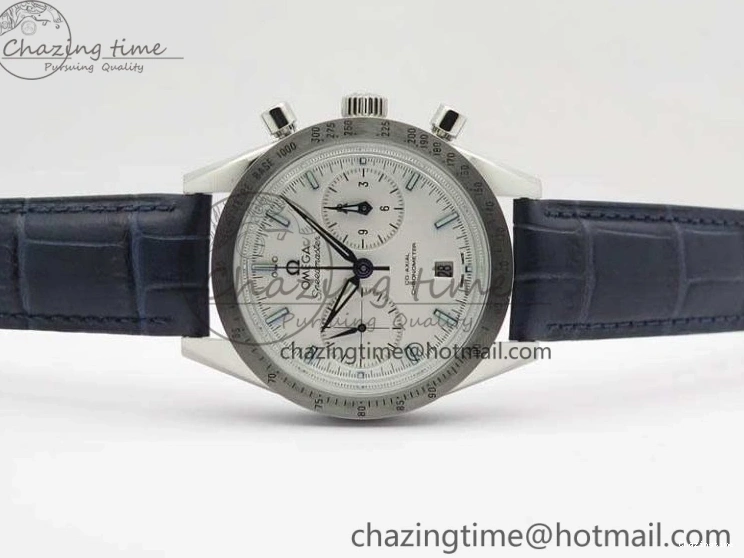0126 AllSeason Speedmaster ’57 Co-Axial OMF 1:1 Best Edition White Dial Blue Markers A9300 (Free Leather Strap) 8132